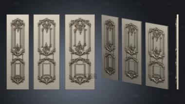 Doors are carved in different sizes stl model for CNC