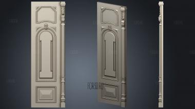 Classical door with platband version1 stl model for CNC