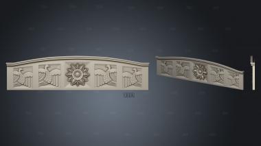 Cornice with birds version1 stl model for CNC
