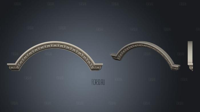 Arch with an ornament 3d stl for CNC