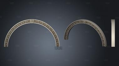 Round carved arch stl model for CNC
