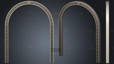 Arch with round top and perimeter decoration