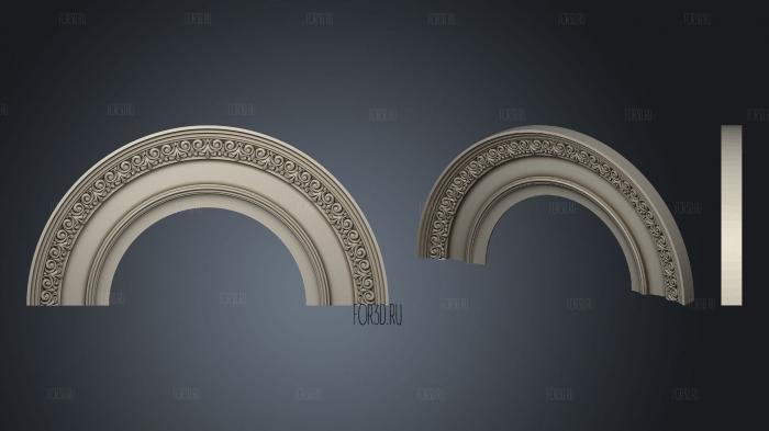 Arch with decoration 3d stl for CNC