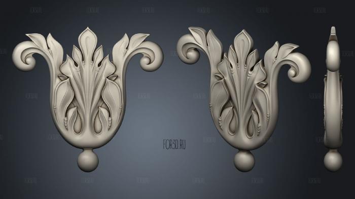 Decorative element 3d stl for CNC