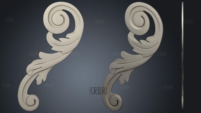 Leg pattern 3d stl for CNC