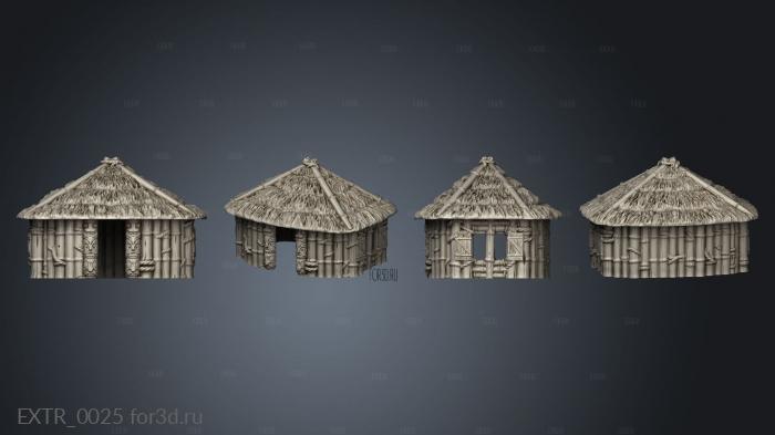 Bamboo Hut Large Top stl model for CNC