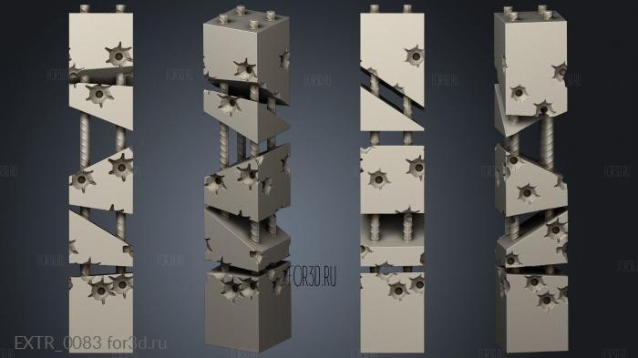 column 06 stl model for CNC