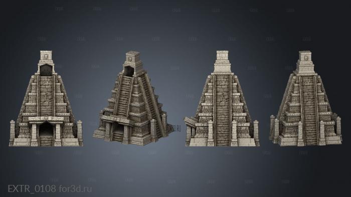Delivery Banks Fates End 2 Mayan Temple stl model for CNC