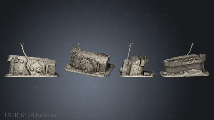 destroyed tank 3d stl модель для ЧПУ