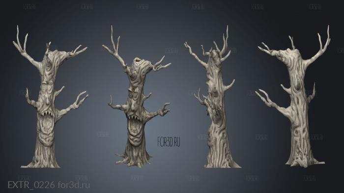 hy ground Creepy tree m stl model for CNC