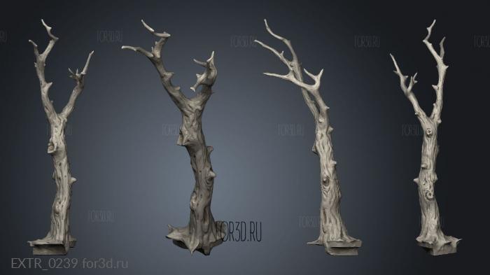 hy ground Insert h windblown tree for rock 10 m stl model for CNC