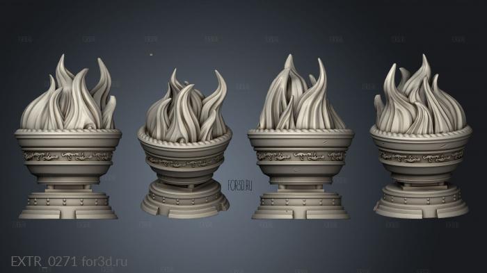 King s Cae torch Afire 3d stl модель для ЧПУ
