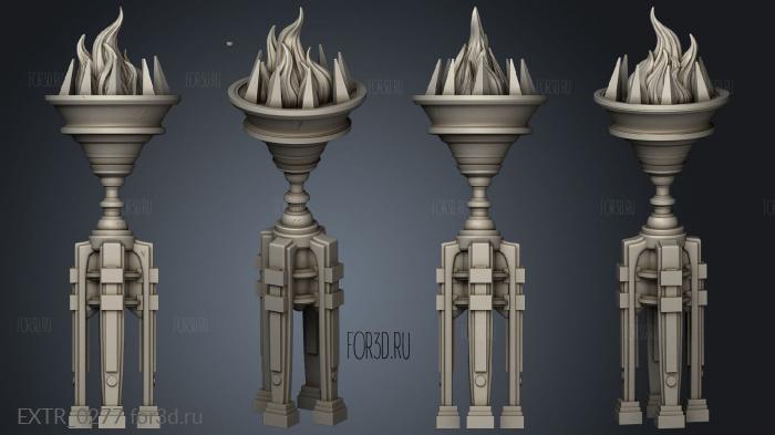 King s Cae torch Dfire 3d stl модель для ЧПУ