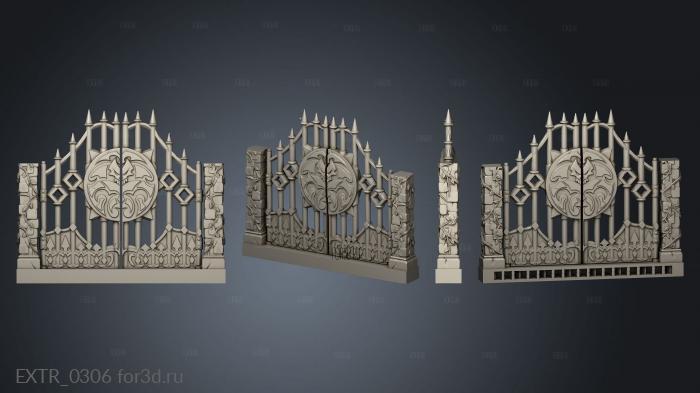 Midnight Curse Cae Gate Entrance Base stl model for CNC