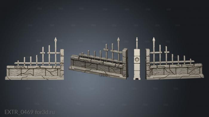 Конец ограды кладбища духов 3d stl модель для ЧПУ