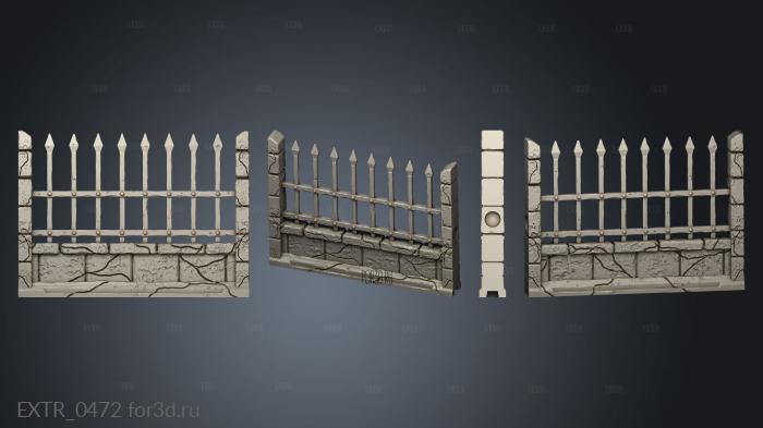 Забор кладбища духов V 1 3d stl модель для ЧПУ