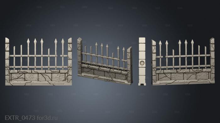 Забор кладбища духов V 2 3d stl модель для ЧПУ