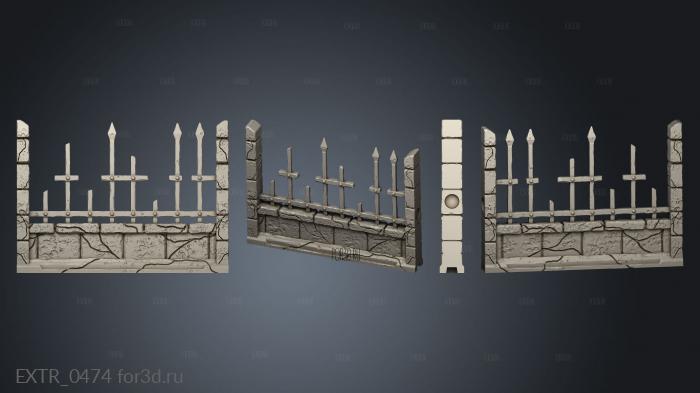 Забор кладбища духов V 3 3d stl модель для ЧПУ