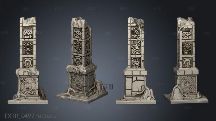 Temple Ruined Column 3d stl модель для ЧПУ