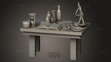 Стол Некроманта Мастеров Клинка Светлых Эльфов Большой 3d stl модель для ЧПУ