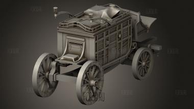 Повозка Деревянная тележка 3d stl модель для ЧПУ
