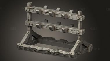 Настенный Стеллаж 3d stl модель для ЧПУ