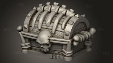 Каменный Король Аркадский сундук с Черепом 3d stl модель для ЧПУ