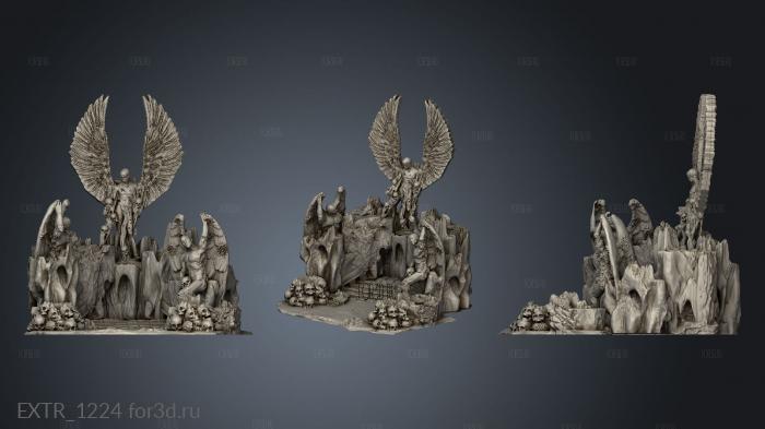 temple the angel death stl model for CNC