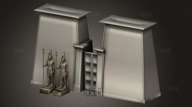 Египетский храм в стиле деко 3d stl модель для ЧПУ