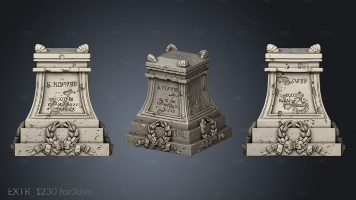 Terrain Grave stl model for CNC