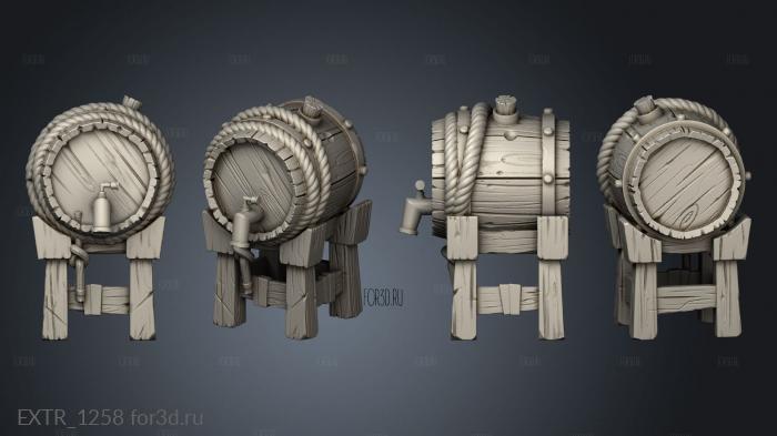 The grand tournament Props Beer Barrel stl model for CNC