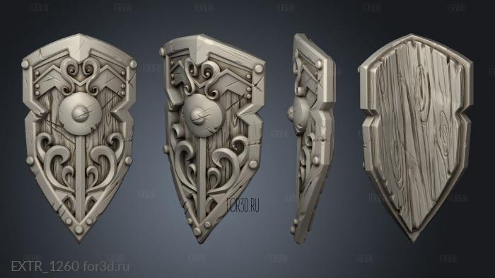 The grand tournament Props Shield stl model for CNC