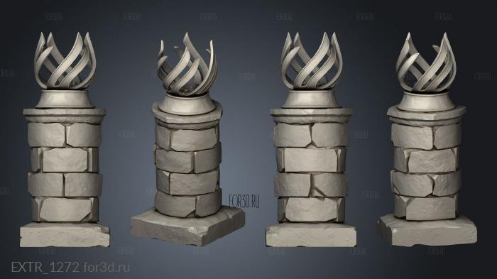 Tiger Skull Apr Brazier 3d stl модель для ЧПУ