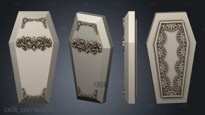 Undertaker Coffin blue Lid stl model for CNC