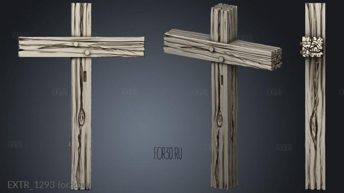 Undertaker Cross stl model for CNC