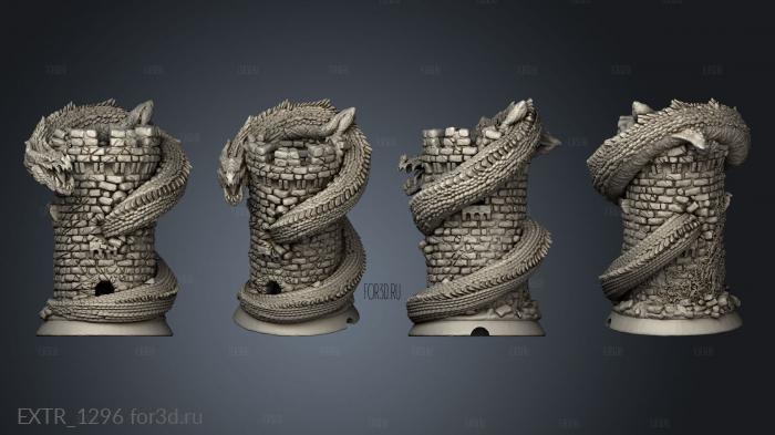 Torre Dragon 3d stl модель для ЧПУ