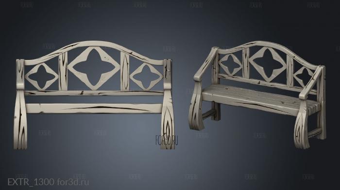 bench stl model for CNC