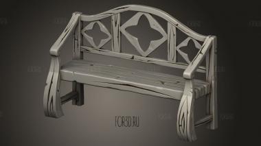 Скамейка 3d stl модель для ЧПУ