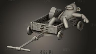 Обезьяний картинг 3d stl модель для ЧПУ