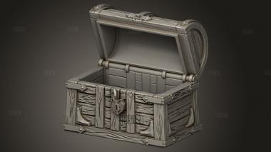 Открытый Сундук С Сокровищами 3d stl модель для ЧПУ