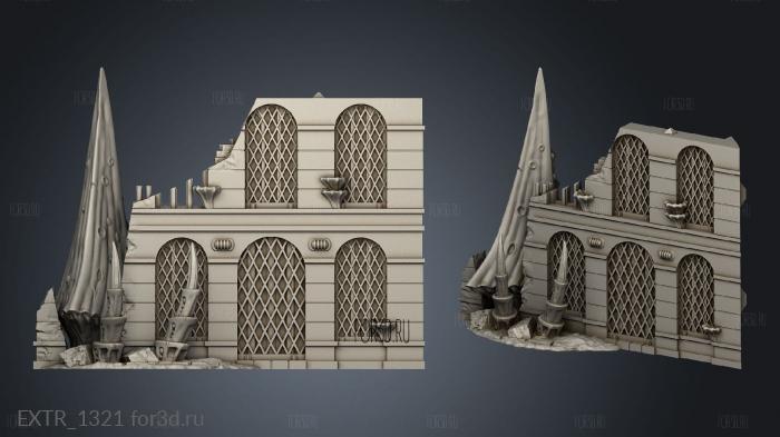 tyranid Planet Story Ruin stl model for CNC