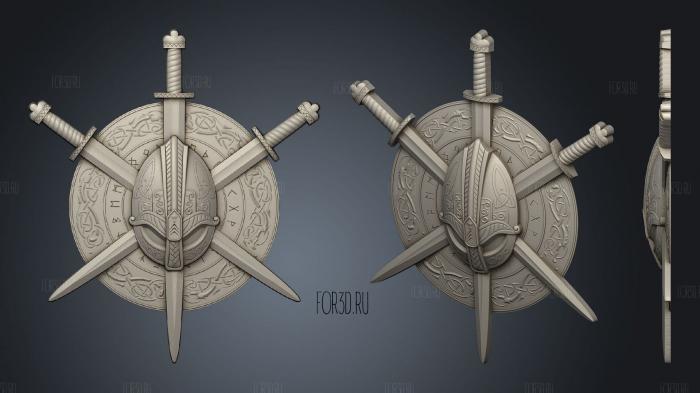 Armored shield 3d stl for CNC