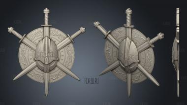 Armored shield stl model for CNC