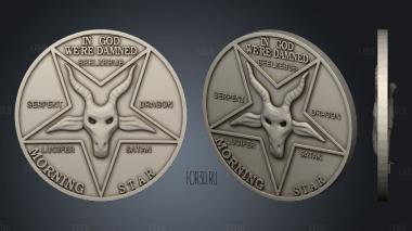 Coin 2 Face In God stl model for CNC