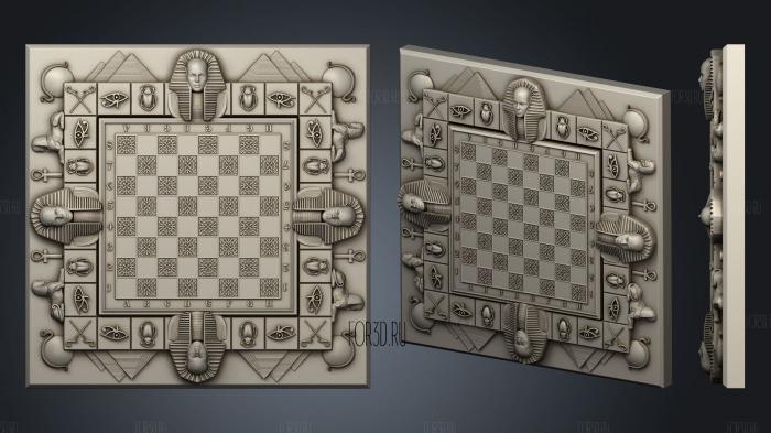 Chessboard set stl model for CNC