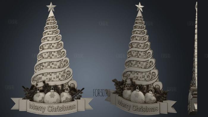 Рождественская елка 3d stl модель для ЧПУ
