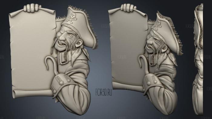 Pirate stl model for CNC