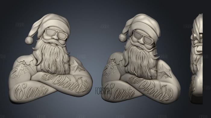 Santa Claus 32 stl model for CNC