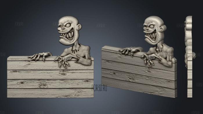 Zombie stl model for CNC