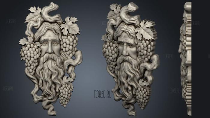 Man with grapes on his head 3d stl модель для ЧПУ